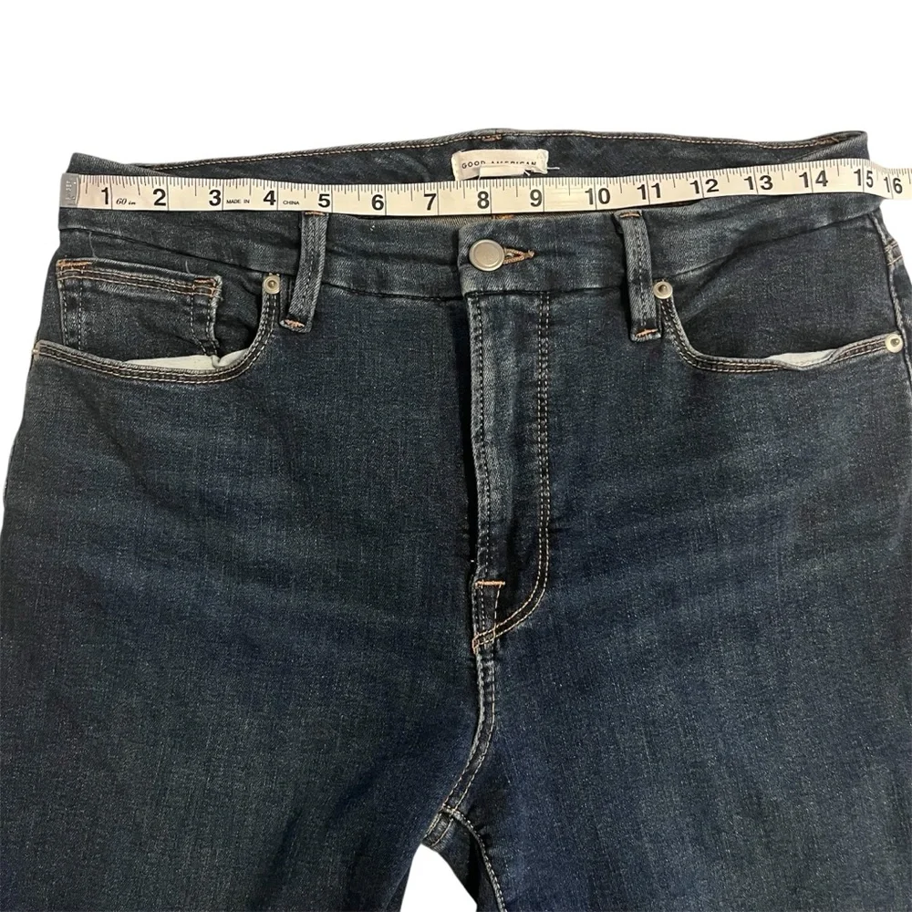 Good American Good Legs High Rise Skinny Jeans Super Stretch- Dark Blue - Picture 13 of 15